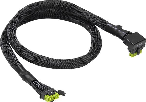 映像用ケーブル 12VHPWR PCI-e 16-pin to Dual 12-pin,60cm Angled 12VHPWR 600W PCIe 5.0 Dual 8 Pin to 16 Pin 12+4 Pin Power